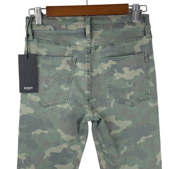 HUDSON BARBARA SUPER SKINNY ANKLE JEANS IN CAMO PRINT NWT WOMEN'S SIZE 26 - Picture 4 of 15